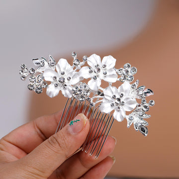 Gilded Petals And Silent Vows Bridal Hair Comb, Bridal Hair Piece, Bridal Hair Accessories, Wedding Hair Accessory.